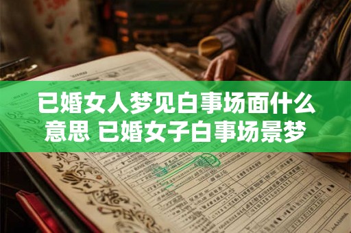 已婚女人梦见白事场面什么意思 已婚女子白事场景梦境如何解读
