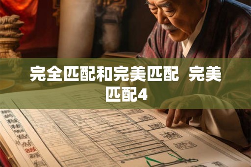 完全匹配和完美匹配  完美匹配4