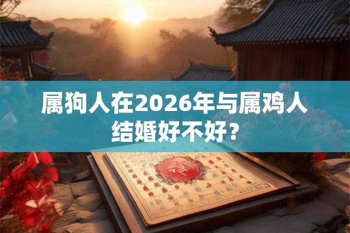 属狗人在2026年与属鸡人结婚好不好？