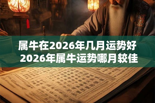 属牛在2026年几月运势好 2026年属牛运势哪月较佳
