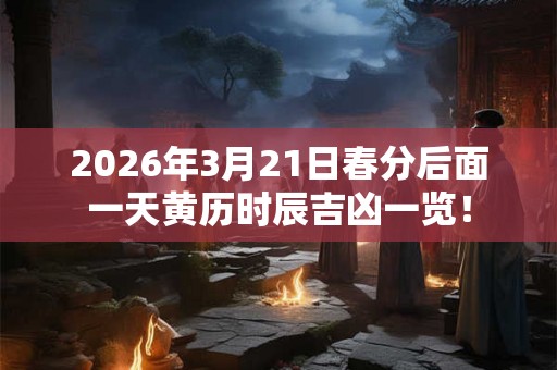 2026年3月21日春分后面一天黄历时辰吉凶一览！
