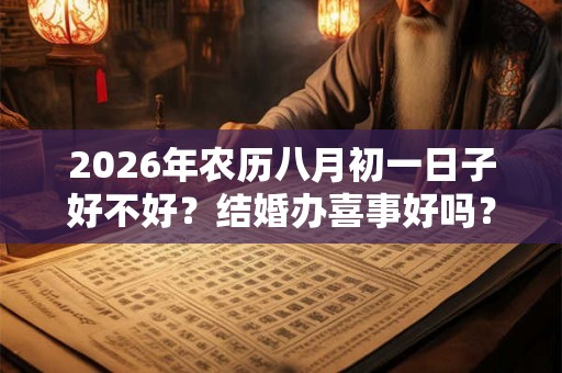2026年农历八月初一日子好不好？结婚办喜事好吗？