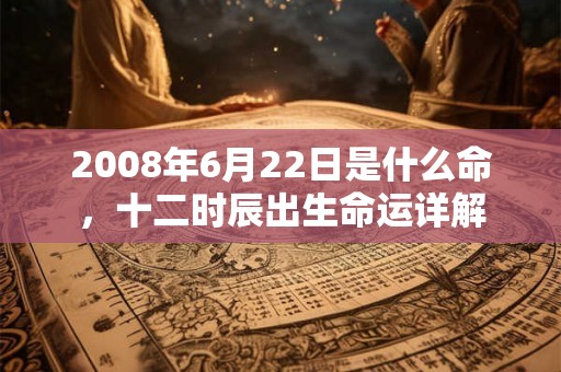 2008年6月22日是什么命,十二时辰出生命运详解 2008年6月22日是什么命,十二时辰出生命运详解
