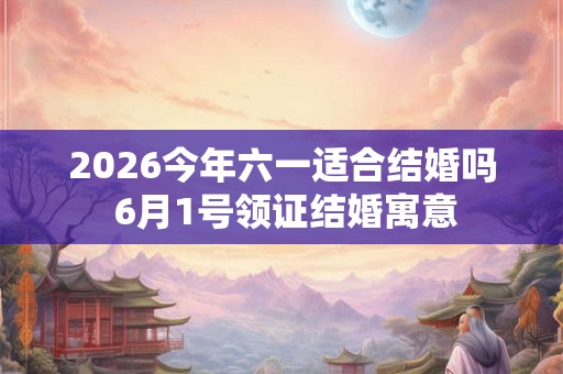 2026今年六一适合结婚吗 6月1号领证结婚寓意