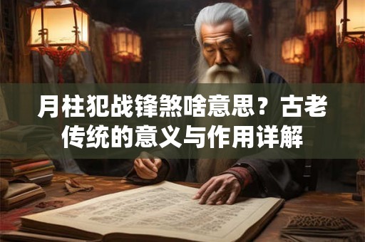 月柱犯战锋煞啥意思?古老传统的意义与作用详解 月柱犯战锋煞啥意思?古老传统的意义与作用详解