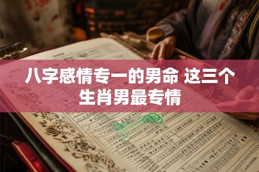 八字感情专一的男命 这三个生肖男最专情
