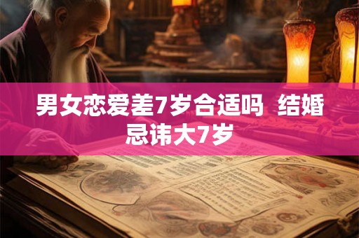 男女恋爱差7岁合适吗  结婚忌讳大7岁