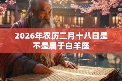 2026年农历二月十八日是不是属于白羊座