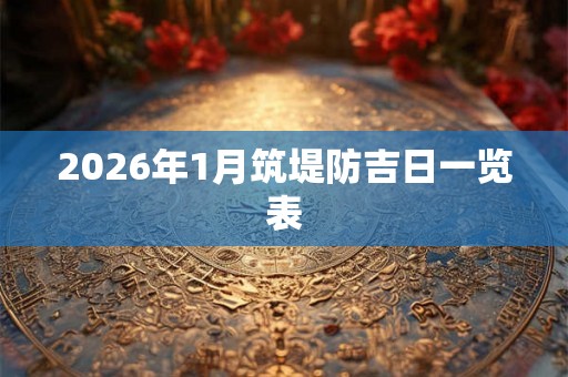 2026年1月筑堤防吉日一览表