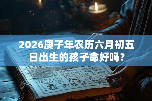 2026庚子年农历六月初五日出生的孩子命好吗？
