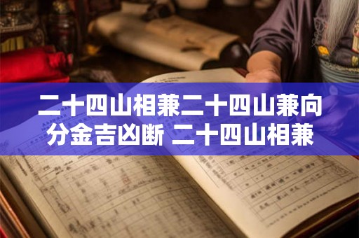 二十四山相兼二十四山兼向分金吉凶断 二十四山相兼金吉凶断