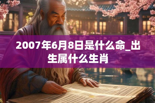 2007年6月8日是什么命_出生属什么生肖