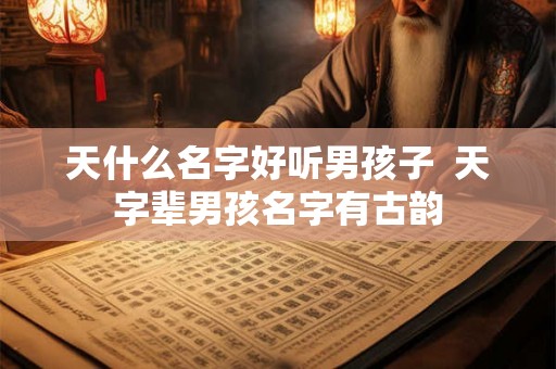 天什么名字好听男孩子  天字辈男孩名字有古韵