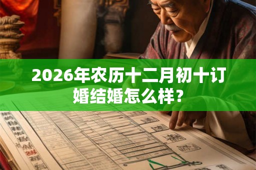 2026年农历十二月初十订婚结婚怎么样？