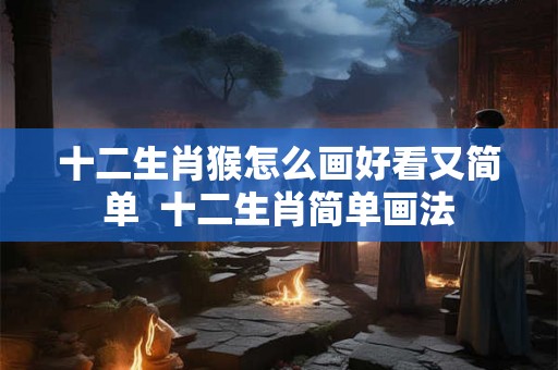 十二生肖猴怎么画好看又简单  十二生肖简单画法