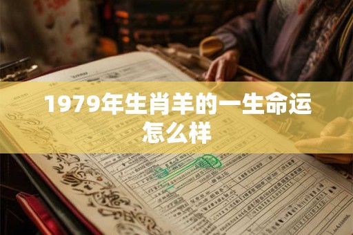 1979年生肖羊的一生命运怎么样