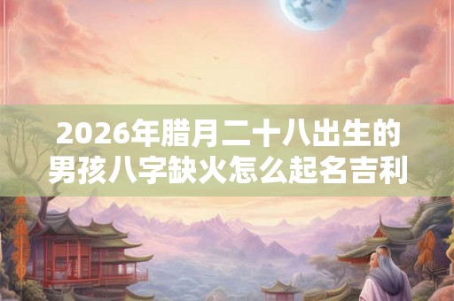 2026年腊月二十八出生的男孩八字缺火怎么起名吉利