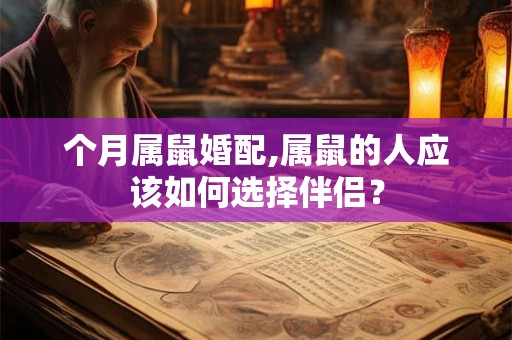 个月属鼠婚配,属鼠的人应该如何选择伴侣？