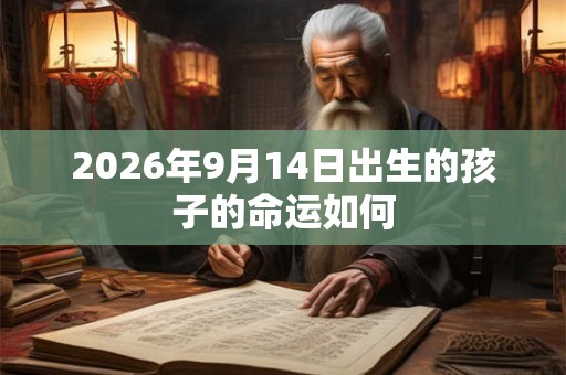 2026年9月14日出生的孩子的命运如何