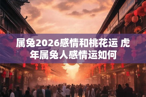 属兔2026感情和桃花运 虎年属兔人感情运如何