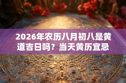 2026年农历八月初八是黄道吉日吗？当天黄历宜忌