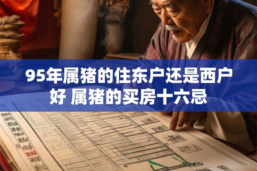 95年属猪的住东户还是西户好 属猪的买房十六忌