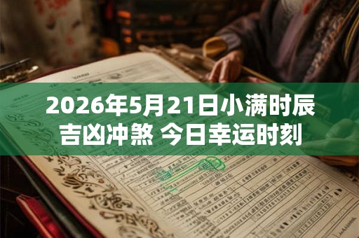 2026年5月21日小满时辰吉凶冲煞 今日幸运时刻