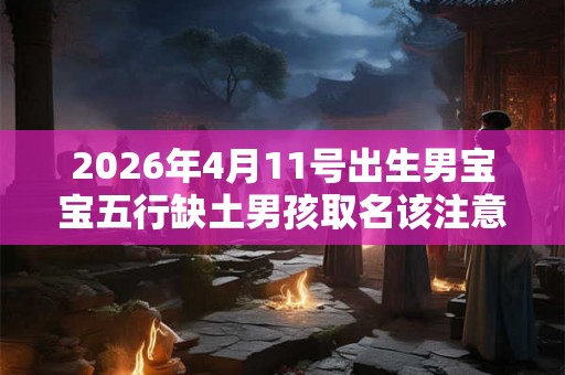 2026年4月11号出生男宝宝五行缺土男孩取名该注意什么