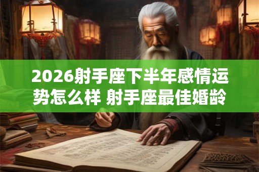 2026射手座下半年感情运势怎么样 射手座最佳婚龄