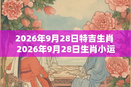 2026年9月28日特吉生肖 2026年9月28日生肖小运播报