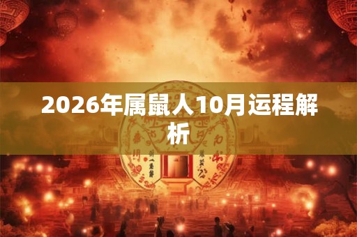 2026年属鼠人10月运程解析