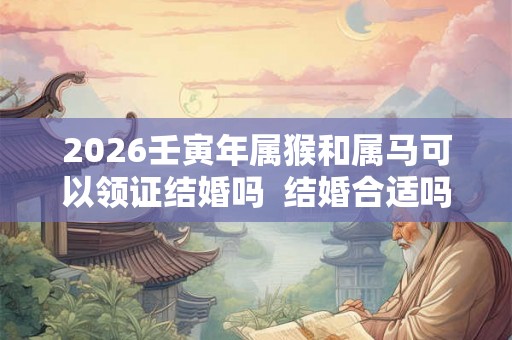 2026壬寅年属猴和属马可以领证结婚吗  结婚合适吗