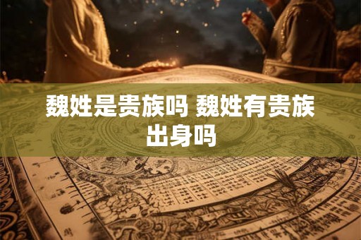 魏姓是贵族吗 魏姓有贵族出身吗