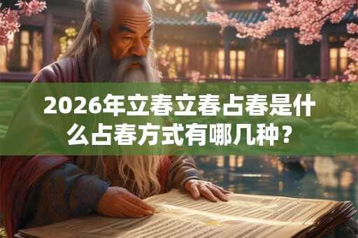 2026年立春立春占春是什么占春方式有哪几种? 2026年立春立春占春是什么占春方式有哪几种?
