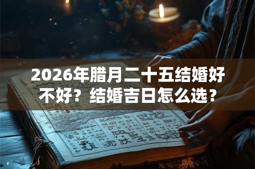 2026年腊月二十五结婚好不好？结婚吉日怎么选？