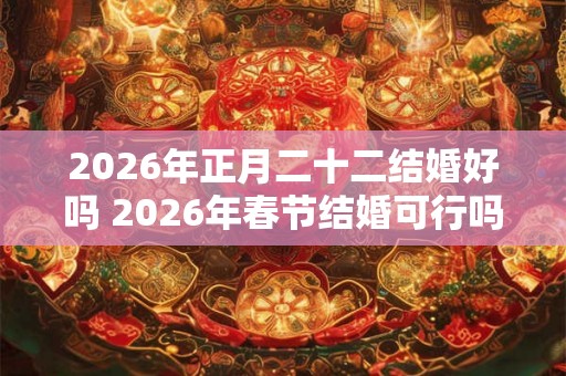 2026年正月二十二结婚好吗 2026年春节结婚可行吗