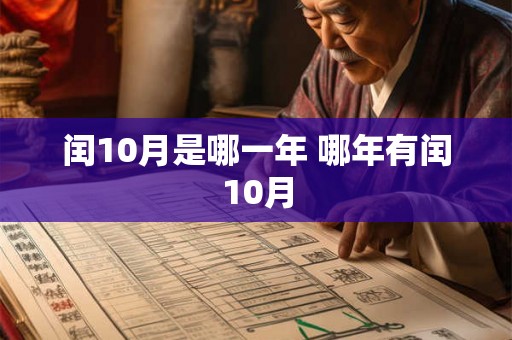 闰10月是哪一年 哪年有闰10月