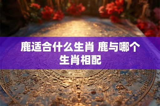 鹿适合什么生肖 鹿与哪个生肖相配