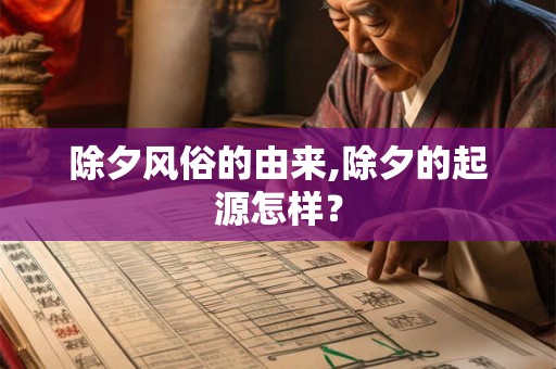 除夕风俗的由来,除夕的起源怎样？