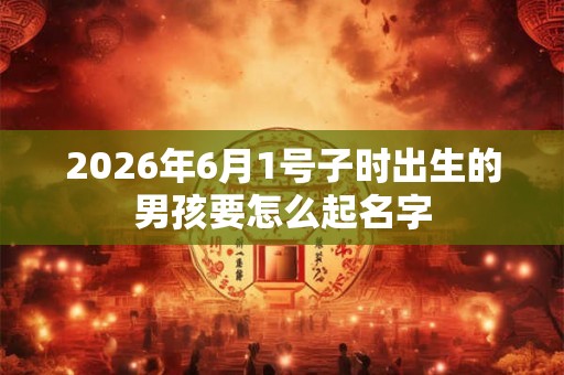 2026年6月1号子时出生的男孩要怎么起名字