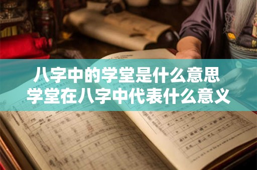 八字中的学堂是什么意思 学堂在八字中代表什么意义