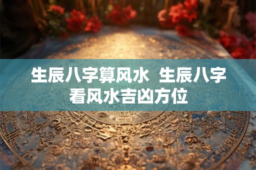 生辰八字算风水  生辰八字看风水吉凶方位