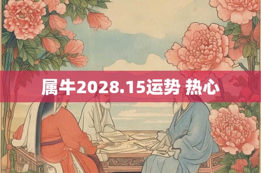 属牛2028.15运势 热心