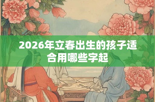 2026年立春出生的孩子适合用哪些字起