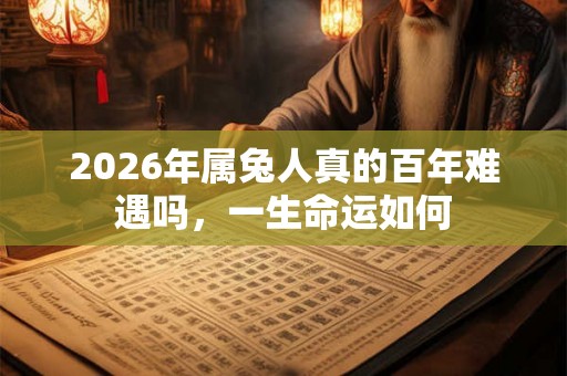 2026年属兔人真的百年难遇吗，一生命运如何