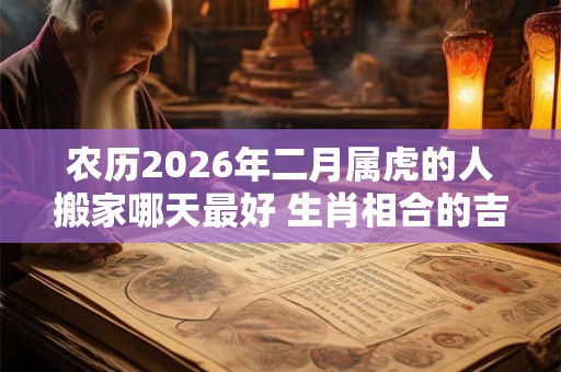 农历2026年二月属虎的人搬家哪天最好 生肖相合的吉日