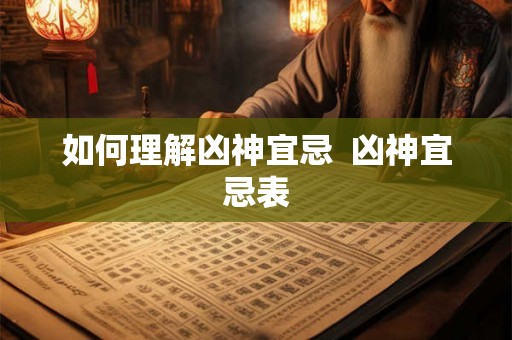 如何理解凶神宜忌 凶神宜忌表 如何理解凶神宜忌 凶神宜忌表