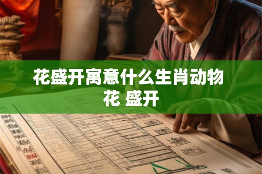 花盛开寓意什么生肖动物 花 盛开