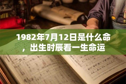 1982年7月12日是什么命，出生时辰看一生命运