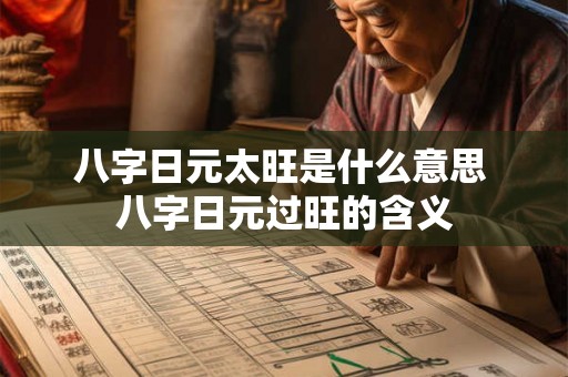 八字日元太旺是什么意思 八字日元过旺的含义